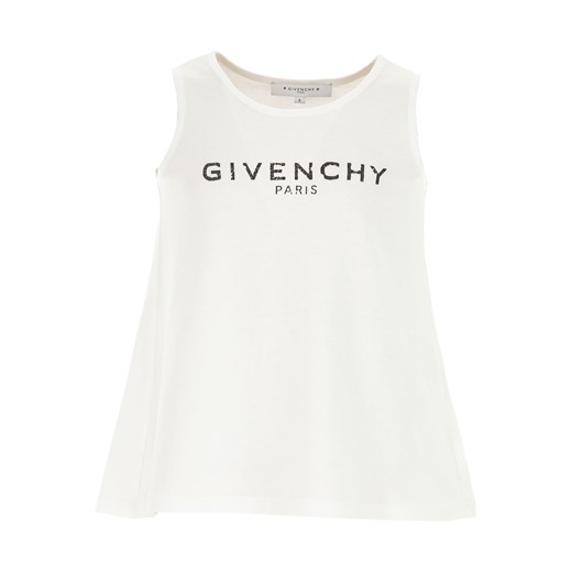 Bluzka dziewczęca Givenchy biała bawełniana 