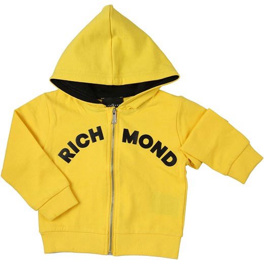 Richmond Bluzy Niemowlęce dla Chłopców, żółty cytrynowy, Bawełna, 2019, 12 M 18M 2Y 3Y 6M 9M  Richmond 2Y RAFFAELLO NETWORK