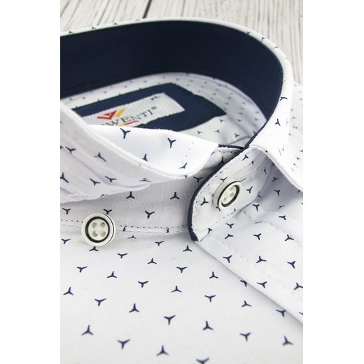 Koszula męska w stylu młodzieżowym w abstrakcyjne wzory z krótkimi rękawami 