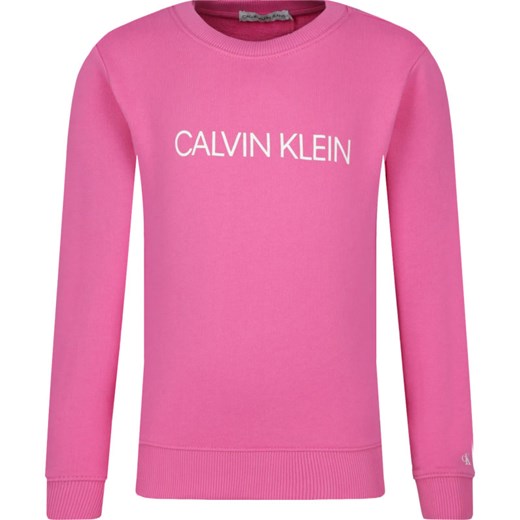 Bluzka dziewczęca Calvin Klein z napisami z długimi rękawami 