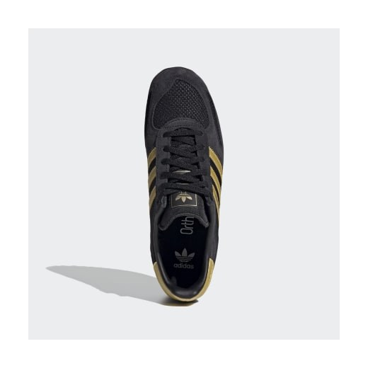 Buty sportowe dziecięce Adidas czarne bez wzorów sznurowane 