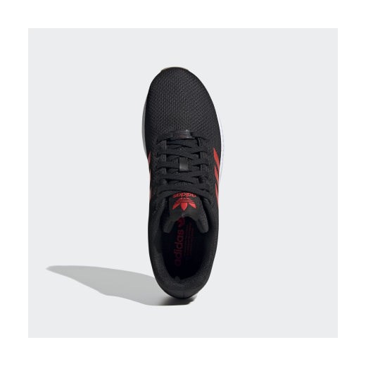 Buty sportowe damskie czarne Adidas zx flux sznurowane na płaskiej podeszwie 
