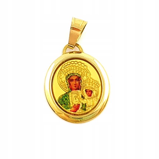 Medalik Matka Boska Częstochowska Złoto 585