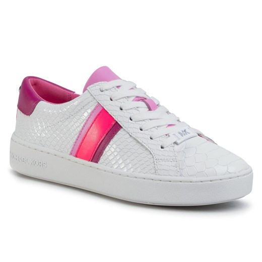 Sneakersy MICHAEL MICHAEL KORS - Irving Stripe Lace Up 43S0IRFS3E Neon Pink