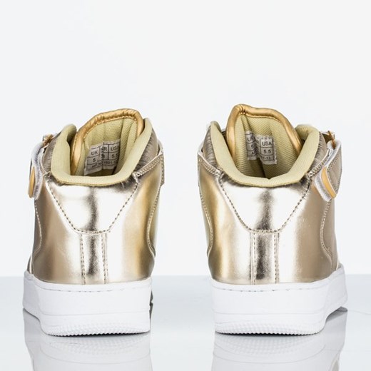 Złote wysokie buty sportowe na platformie Tiny Dancer - Obuwie Royalfashion.pl  41 