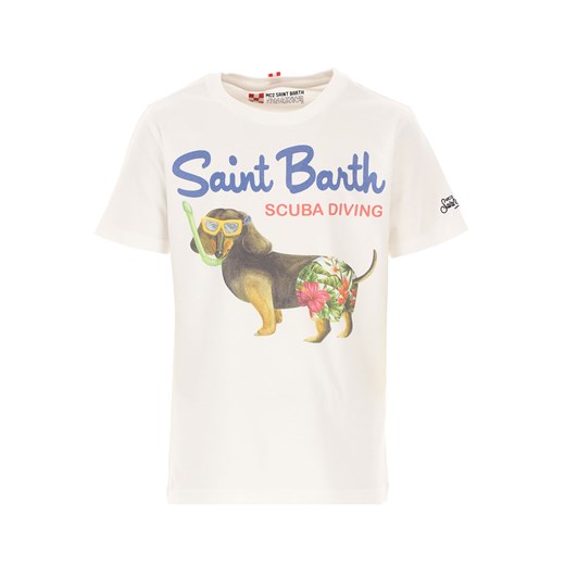 Mc2 Saint Barthelemy Koszulka Dziecięca dla Chłopców, biały, Bawełna, 2019, 12Y 14Y 16Y