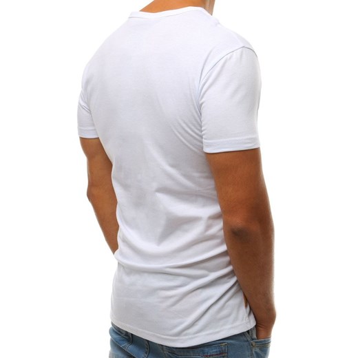 T-shirt męski Dstreet z krótkimi rękawami biały 