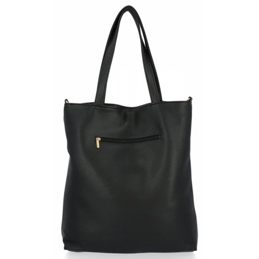 Shopper bag Conci lakierowana elegancka bez dodatków na ramię mieszcząca a8 
