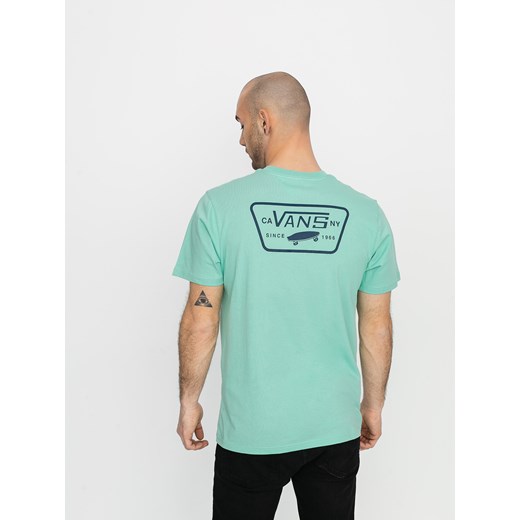 T-shirt męski Vans na wiosnę zielony bawełniany 