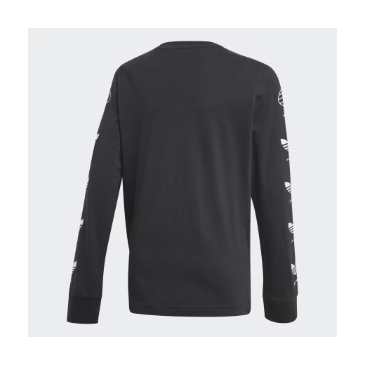 T-shirt chłopięce Adidas czarny z długim rękawem