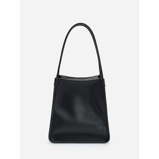 Shopper bag Reserved czarna wakacyjna na ramię 