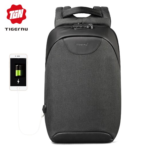 Antykradzieżowy plecak Tigernu na laptopa 15,6" T-B3611 z USB Kolor: czarny