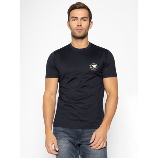 T-shirt męski Emporio Armani na wiosnę czarny z krótkim rękawem 