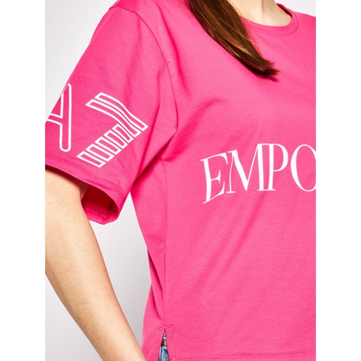 EA7 Emporio Armani T-Shirt 3HTT42 TJ29Z 1401 Różowy Regular Fit