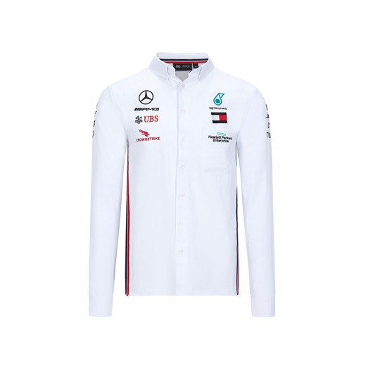 Koszula męska wyjściowa Team biała Mercedes AMG F1 2020 Mercedes Amg Petronas F1 Team S gadzetyrajdowe.pl