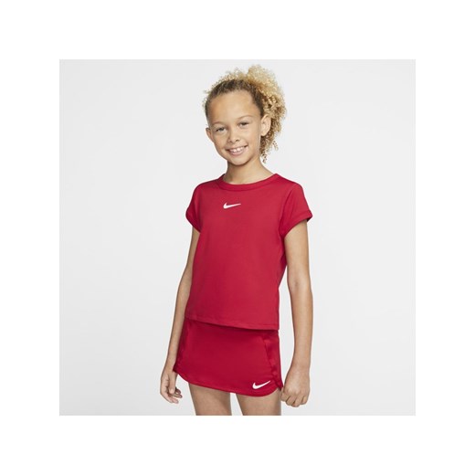 Dziewczęca koszulka do tenisa NikeCourt Dri-FIT - Czerwony  Nike XS Nike poland