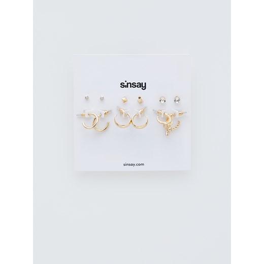 Sinsay - Zestaw kolczyków - Złoty Sinsay  One Size 