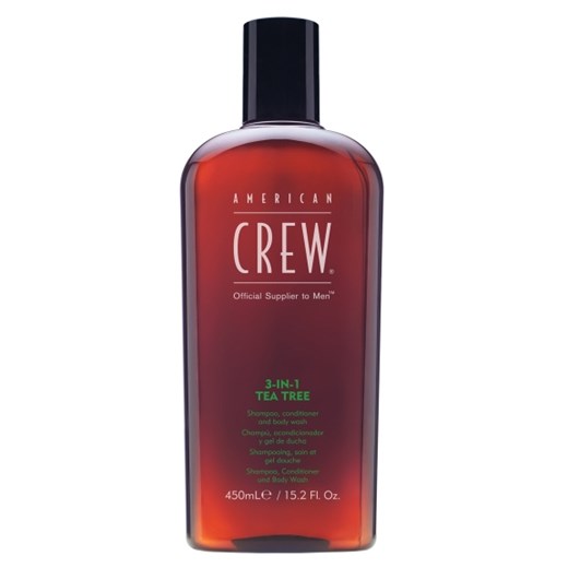 American Crew Tea Tree 3-in-1 | Szampon, odżywka i żel pod prysznic dla mężczyzn 450ml