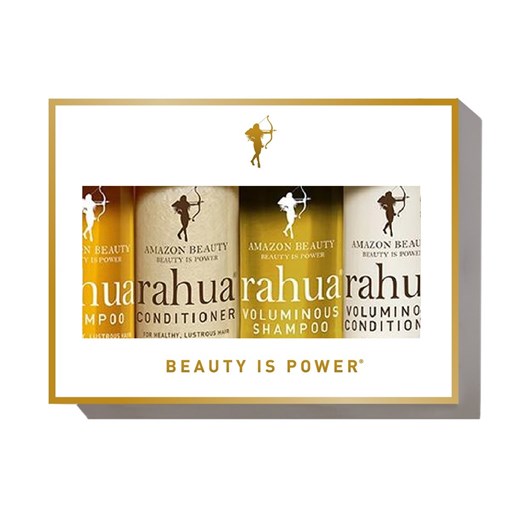 Rahua Beauty is Power | Zestaw podróżny do włosów: szampon zwiększający objętość 60ml + odżywka zwiększająca objętość 60ml + szampon odżywczy 60ml + odżywka wzmacniająca 60ml