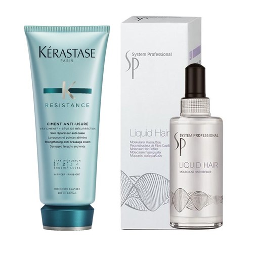 Kérastase Ciment Anti-Usure and SP Liquid Hair | Zestaw do regeneracji włosów: cement 200ml + serum 100ml