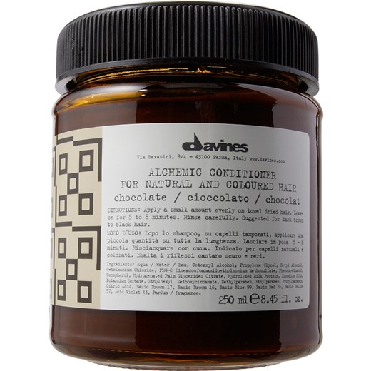 Davines Alchemic Chocolate | Odżywka koloryzująca do włosów ciemnobrązowych i czarnych 250ml