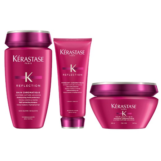 Kerastase Chromatique | Zestaw do włosów cienkich i farbowanych: kąpiel 250ml + odżywka 200ml + maska 200ml