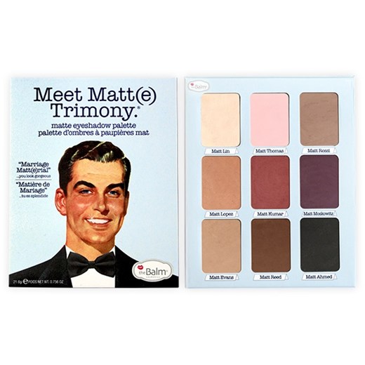 TheBalm Meet Matt(e) Trimony | Paleta 9 matowych cieni do powiek z lusterkiem 21,6g