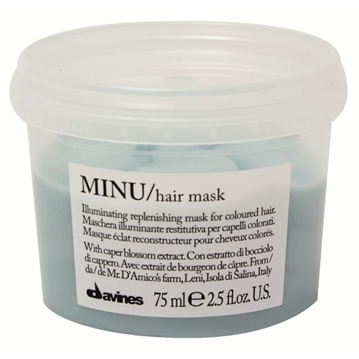 Davines Minu | Rozświetlająca maska do włosów farbowanych 75ml