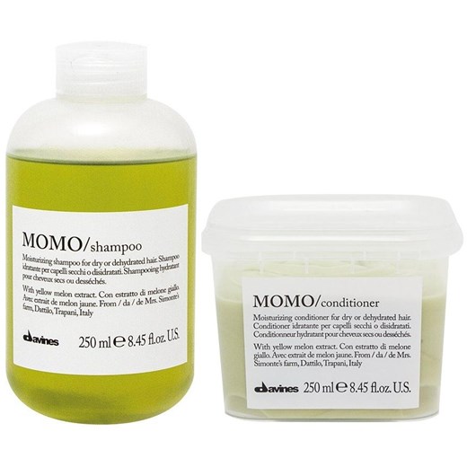 Davines Momo | Zestaw nawilżający do włosów: szampon 250ml + odżywka 250ml