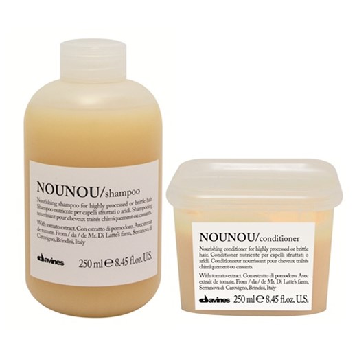 Davines Nounou | Zestaw do włosów zniszczonych: szampon 250ml + odżywka 250ml