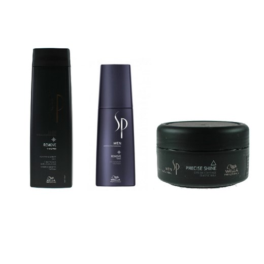 Wella SP Men Remove | Zestaw przeciwłupieżowy: szampon 250ml + spray przeciwłupieżowy 125ml + pasta do włosów 75ml