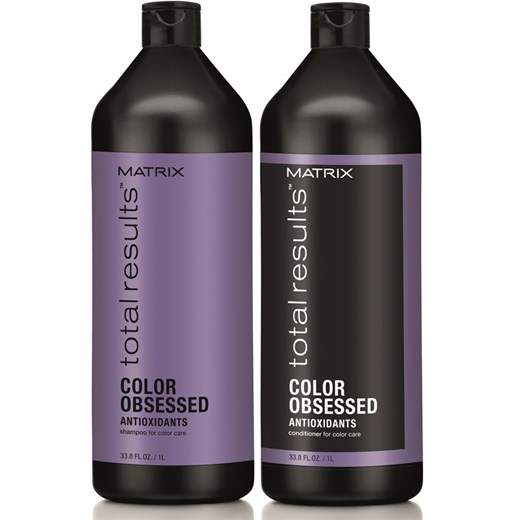 Matrix Total Results Color Obsessed Zestaw do włosów farbowanych  | szampon 1000ml + odżywka 1000ml