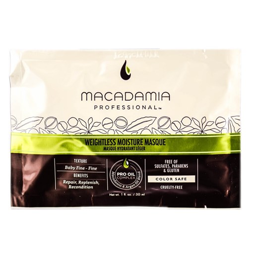 Macadamia Weightless Moisture | Nawilżająca maska do włosów cienkich 30ml