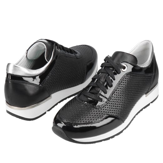 Buty sportowe damskie czarne Conhpol Dynamic w stylu casual płaskie 