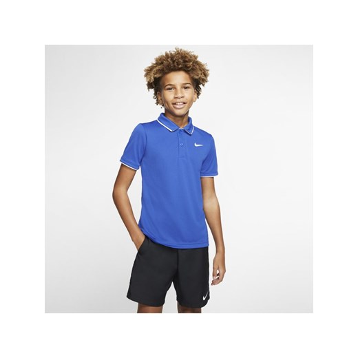 T-shirt chłopięce Nike niebieski z krótkimi rękawami 