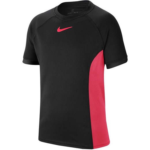 Koszulka do tenisa z krótkim rękawem dla dużych dzieci (chłopców) NikeCourt Dri-FIT - Czerń Nike XL Nike poland
