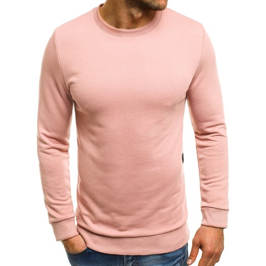 Bluza męska Ozonee różowa bawełniana 