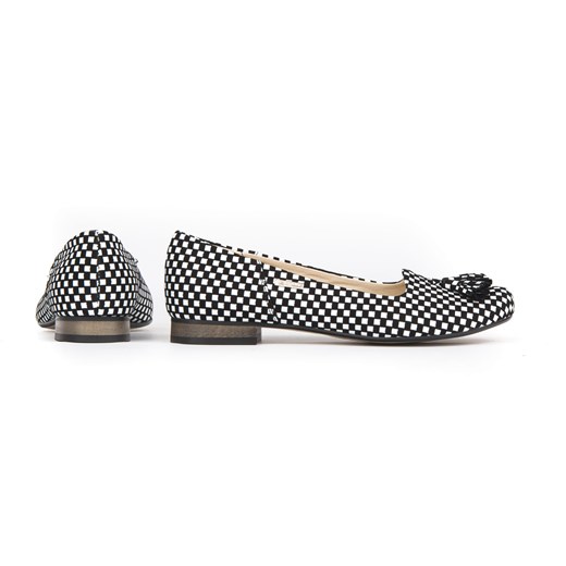 Balerinki Zapato skórzane w abstrakcyjne wzory 