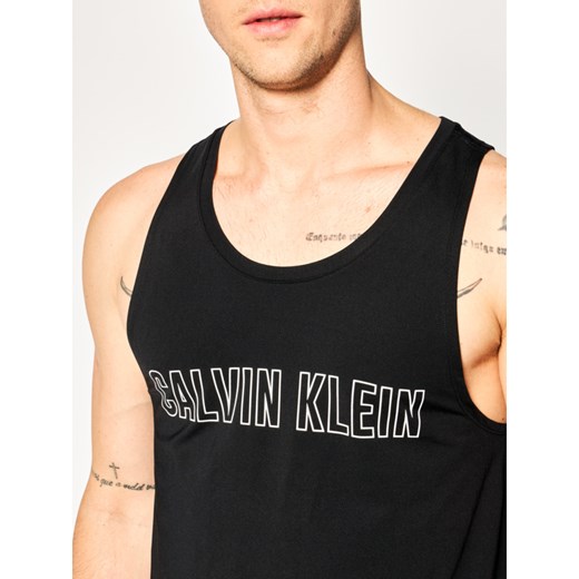 Calvin Klein Performance Tank top Logo Knit 00GMS0K100 Czarny Regular Fit