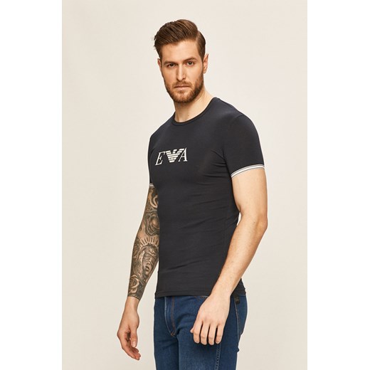 T-shirt męski Emporio Armani z elastanu z krótkimi rękawami 