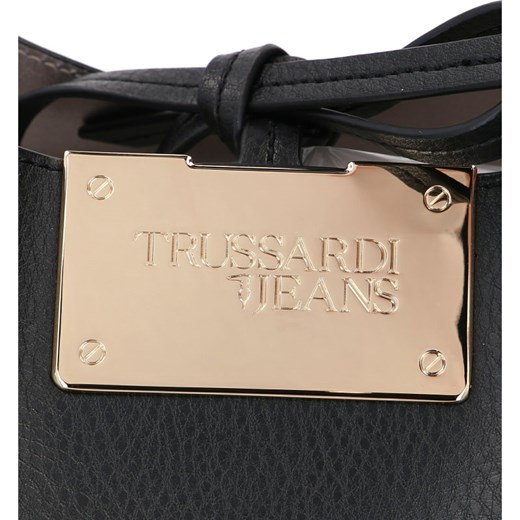 Shopper bag Trussardi Jeans bez dodatków na ramię elegancka matowa 