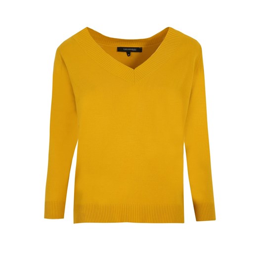 Top Secret sweter damski żółty bez wzorów 