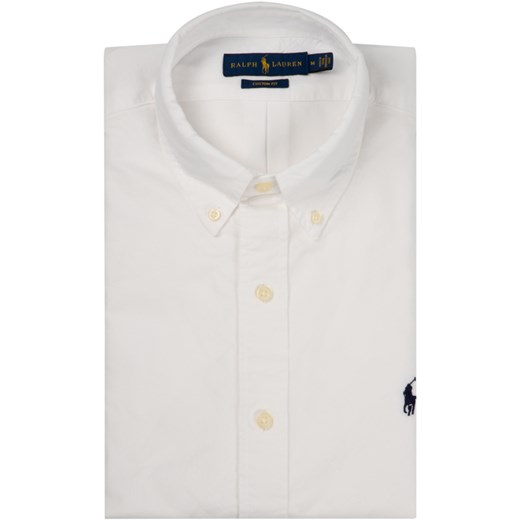 Koszula męska Polo Ralph Lauren z długim rękawem biała elegancka z kołnierzykiem button down 