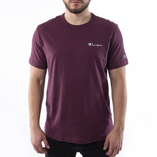 T-shirt męski fioletowy Champion z krótkim rękawem 