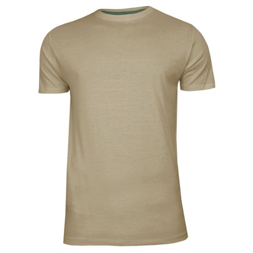 Beżowy Bawełniany T-Shirt Męski Bez Nadruku -Brave Soul- Koszulka, Krótki Rękaw, Basic TSBRSSS20GRAILmushroom ze sklepu JegoSzafa.pl w kategorii T-shirty męskie - zdjęcie 83231251