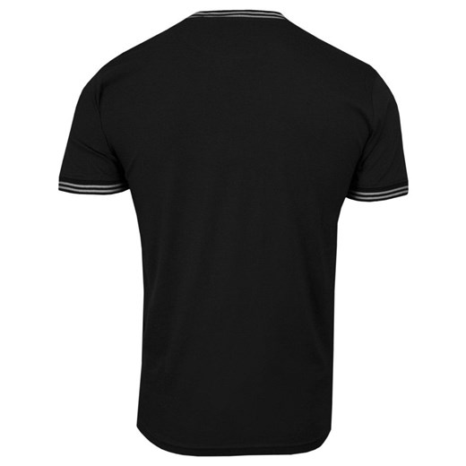 Czarny Bawełniany T-Shirt Męski Bez Nadruku -Brave Soul- Koszulka, Krótki Rękaw, z Białą Lamówką TSBRSSS20GALWAYblack  Brave Soul XL JegoSzafa.pl