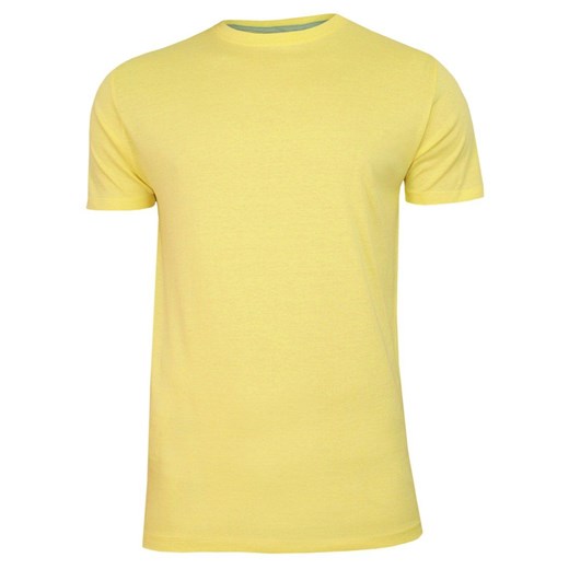 Żółty Bawełniany T-Shirt Męski Bez Nadruku -Brave Soul- Koszulka, Krótki Rękaw, Basic TSBRSSS20GRAILcitrus ze sklepu JegoSzafa.pl w kategorii T-shirty męskie - zdjęcie 83231283