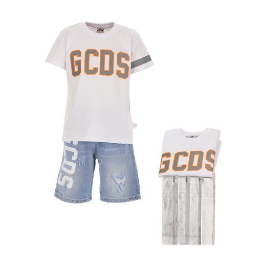 GCDS Koszulka Dziecięca dla Chłopców, biały, Bawełna, 2019, 10Y 6Y