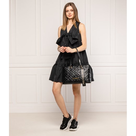 Shopper bag Love Moschino elegancka duża na ramię z frędzlami 