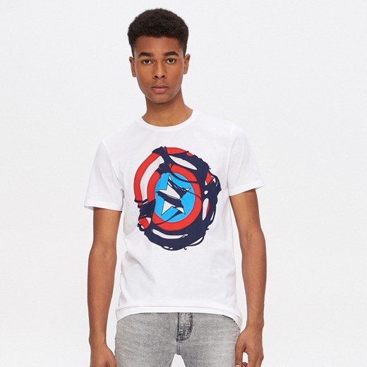 House - T-shirt Kapitan Ameryka - Biały House  XL 